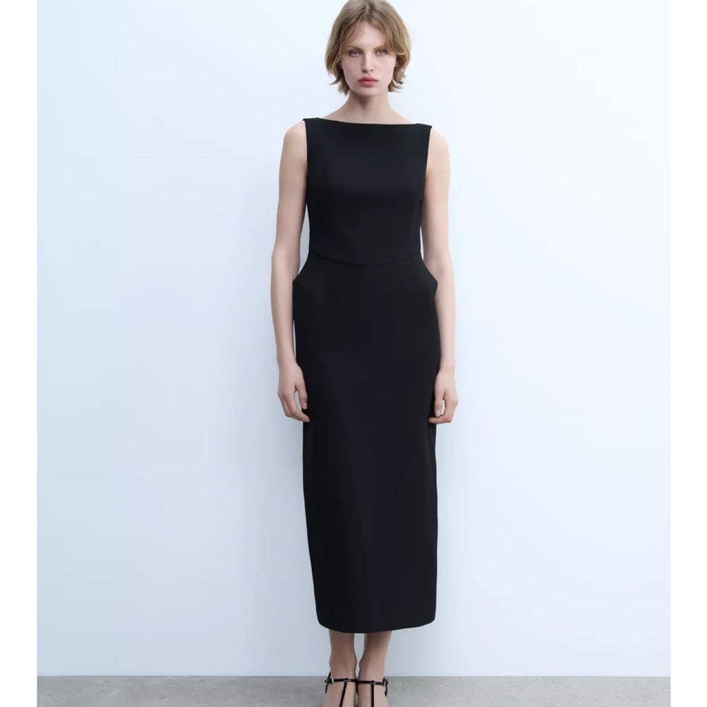 Zara NWT slit midi dress ZW Collection 2447/797